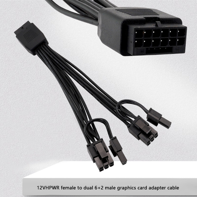 Dual 8Pin To 16Pin 12Vhpwr Cable - 16핀 암 커넥터를 8핀(6+2) 듀얼 수