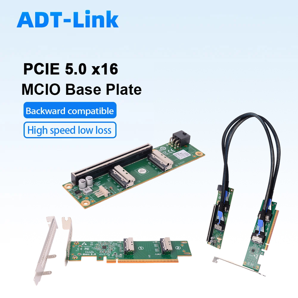 Pcie 5.0 Gpu Riser Cable - ADT-Link PCIe 5.0 X16-MCIO 8i 어댑터