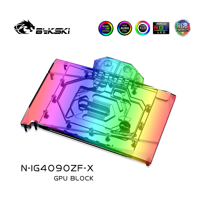 Rtx 4090 Water Block - Bykski N-IG4090ZF-X GPU 블록, 다채로운 iGame