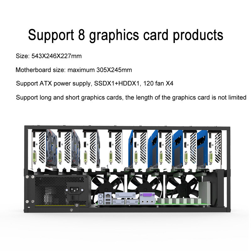 채굴 케이스 랙 마더 보드 브래킷, 오픈 마이닝 리그  - Gpu Mining Rig Frame 8 Gpu 리뷰 및 가격