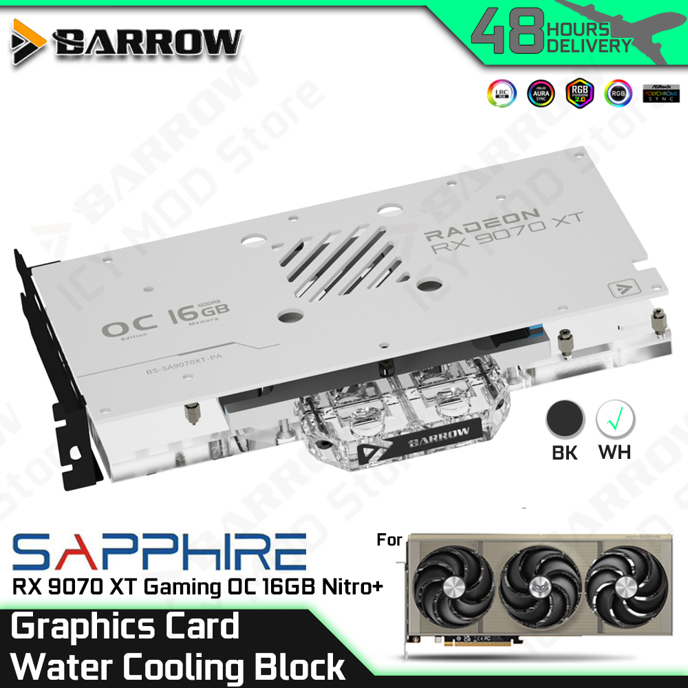 바로우 그래픽 카드 워터 쿨링 블록 SAPPHIRE R - Rx 9070 Xt 리뷰 및 가격