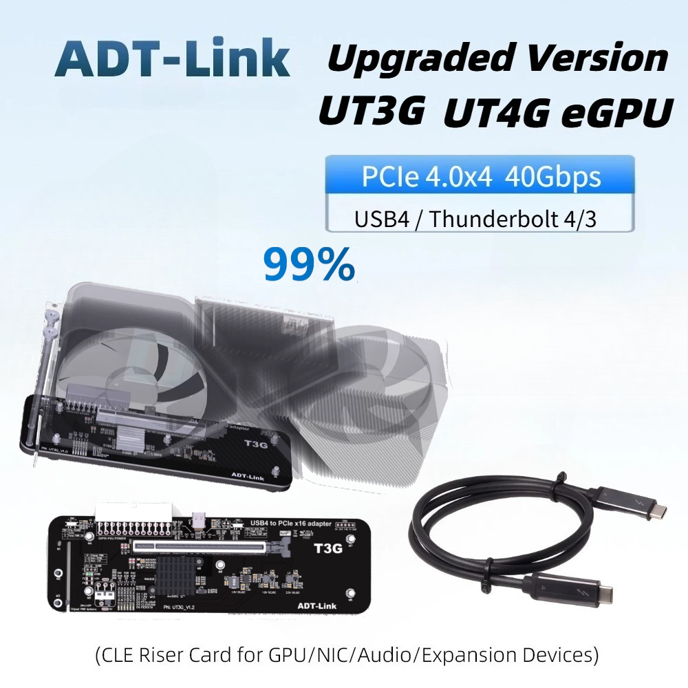 업그레이드된 UT4G UT3G EGPU 썬더볼트 4/3 - Gpu External Dock Egpu Thunderbolt 4 리뷰 및 가격