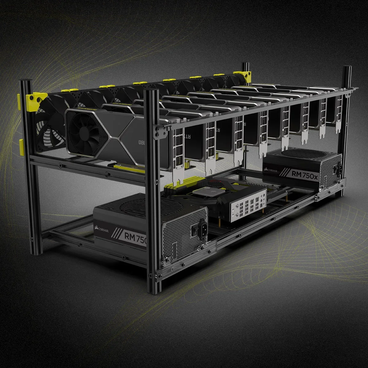 1개 8 GPU 그래픽 카드 알루미늄 합금 마이닝 프레 - Gpu Mining Rig Frame 8 Gpu 리뷰 및 가격