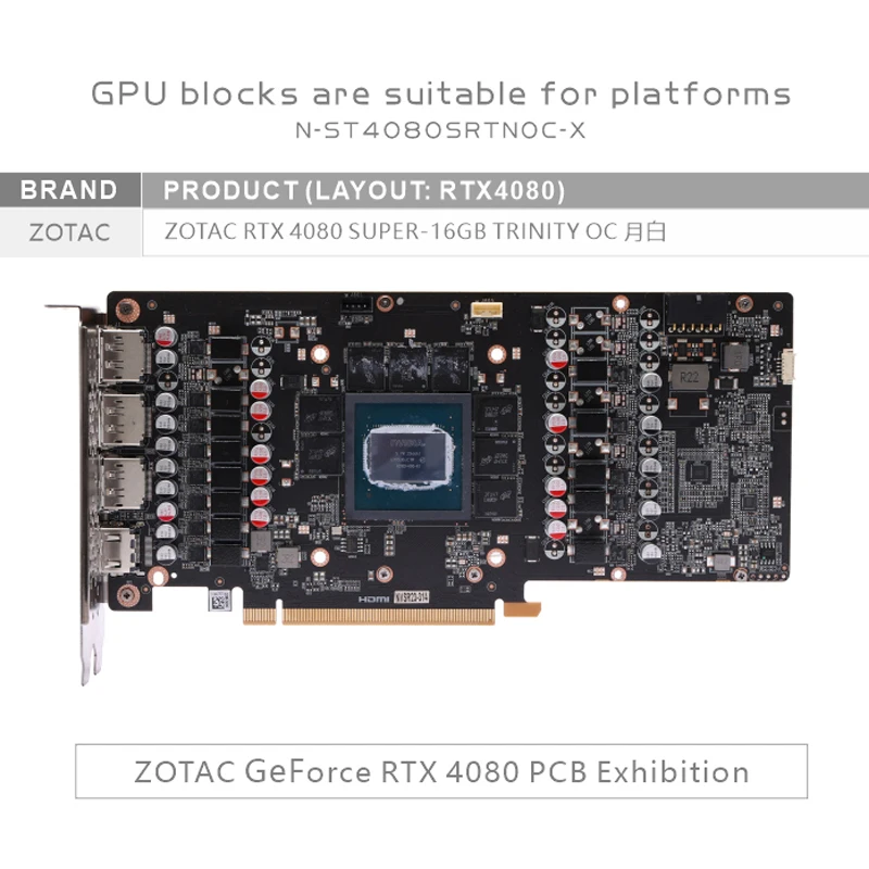 Bykski N-ST4080SRTNOC-X GPU 블록 - Rtx 4080 Super 16Gb 리뷰 및 가격