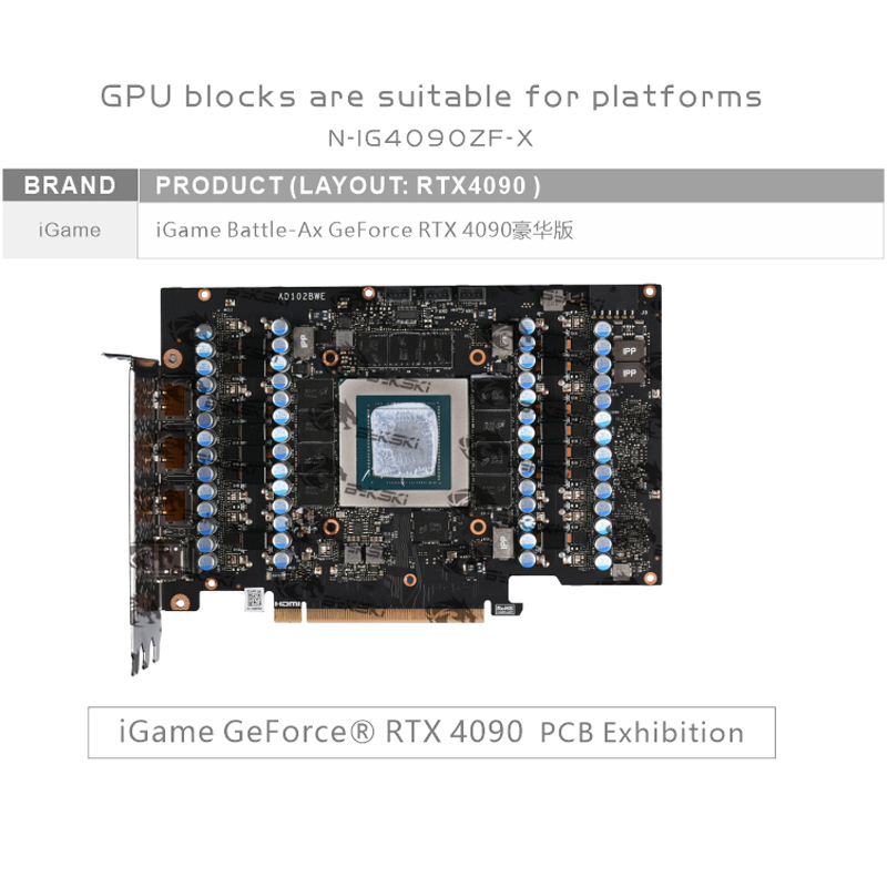 Bykski N-IG4090ZF-X GPU 블록, 다채 - Rtx 4090 Water Block 리뷰 및 가격